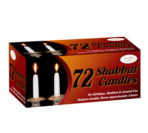 72pc 4" Shabbat Candles